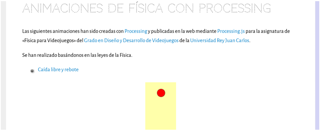 Animaciones de Física con Processing